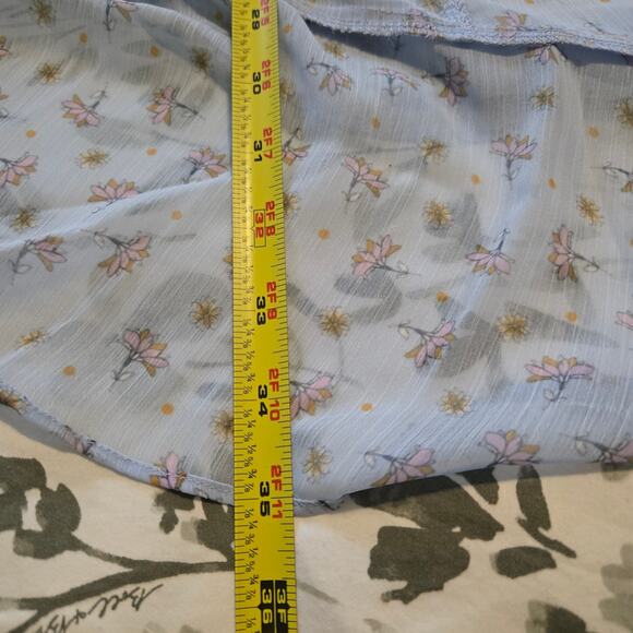 Endless rose pastel baby blue Size Small Pleated tiered Cottagecore Prairie - Picture 12 of 13